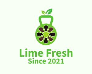 Lime - Kettle Bell Lime Juice logo design