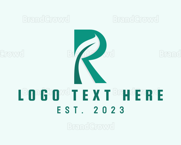 Eco Friendly Farm Letter R Logo