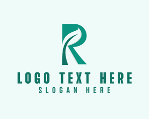Letter R - Eco Farm Letter R logo design