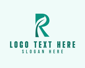 Nature - Eco Farm Letter R logo design