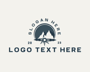 Exploration - Mountain Compass Travel logo design