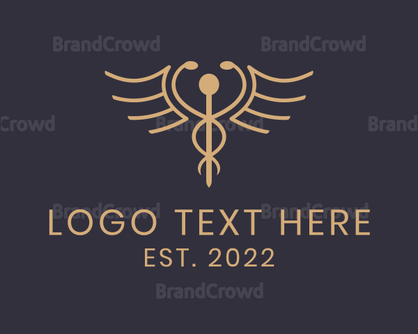 Luxury Caduceus Medicine Logo