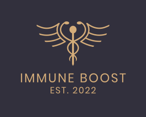 Immunologist - Luxury Caduceus Medicine logo design