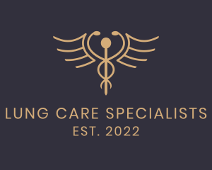 Luxury Caduceus Medicine logo design