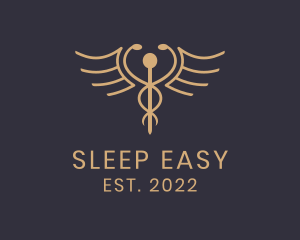 Anesthesiologist - Luxury Caduceus Medicine logo design