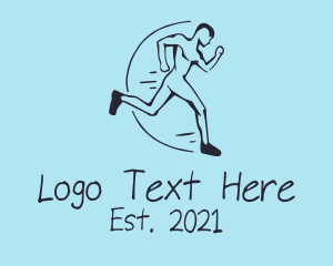 Marathon - Athletic Marathon Runner logo design