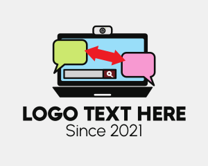 Chat - Online Class Webinar logo design