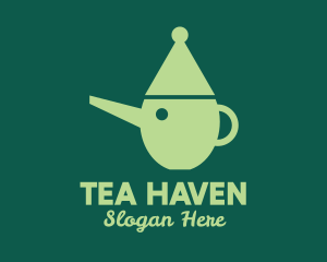 Green Teapot Pinocchio logo design