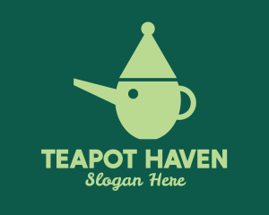 Teapot - Green Teapot Pinocchio logo design