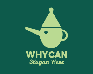 Traditional - Green Teapot Pinocchio logo design