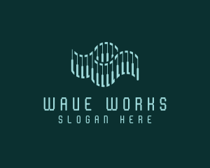 Technology Wave Science logo design