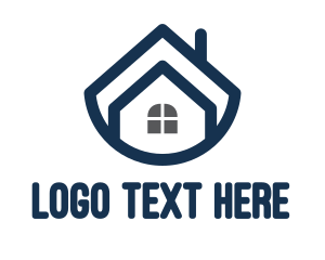 Rent - Blue Bowl House logo design