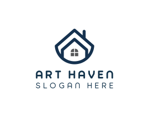 Blue Bowl House logo design