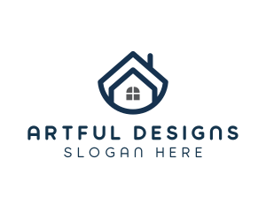 Blue Bowl House logo design