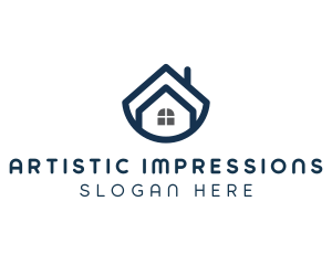 Blue Bowl House logo design