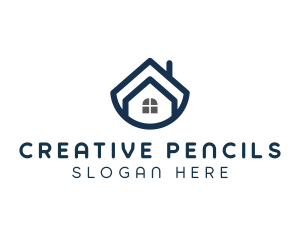 Blue Bowl House logo design