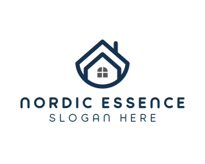 Blue Bowl House logo design