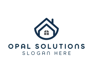 Blue Bowl House logo design