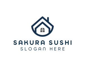 Blue Bowl House logo design