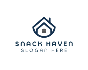 Blue Bowl House logo design