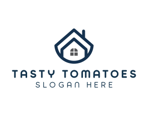 Blue Bowl House logo design