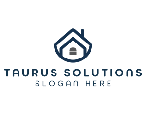 Blue Bowl House logo design