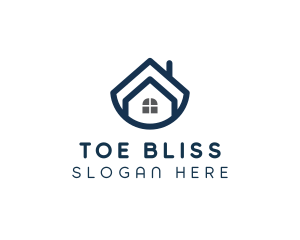 Blue Bowl House logo design