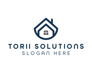 Blue Bowl House logo design