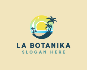 Beach - Beach island Travel Getaway logo design
