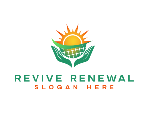 Sustainable Solar Panel logo design