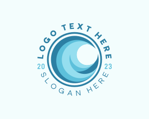 Surfing - Ocean Sea Wave logo design