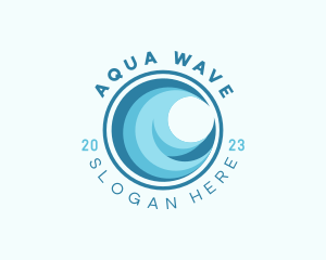 Ocean Sea Wave logo design