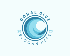 Snorkeling - Ocean Sea Wave logo design