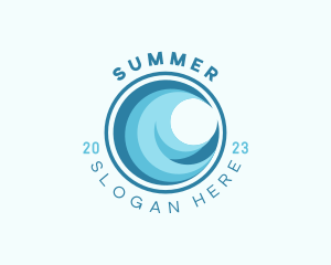 Ocean Sea Wave logo design