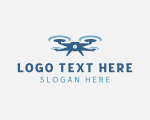 Surveillance - Drone Camera Quadcopter logo design