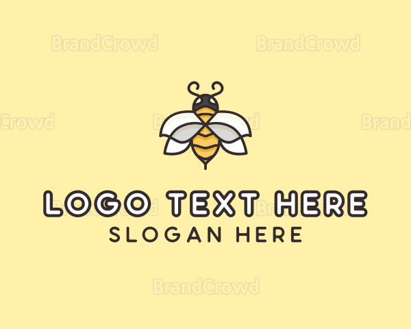 Yellow Honey Bee Logo
