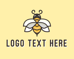 Yellow Honey Bee  Logo