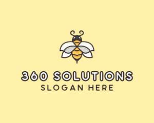 Yellow Honey Bee  logo design