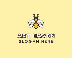 Yellow Honey Bee  logo design