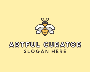 Yellow Honey Bee  logo design