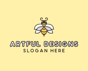 Yellow Honey Bee  logo design