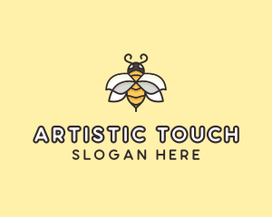 Yellow Honey Bee  logo design