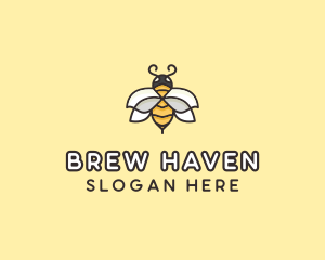 Yellow Honey Bee  logo design