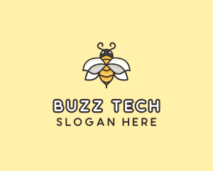 Bug - Yellow Honey Bee logo design