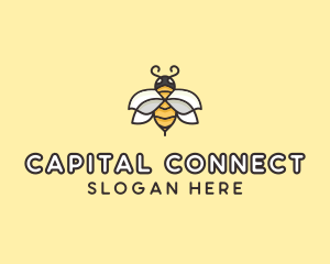 Yellow Honey Bee  logo design