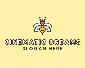 Yellow Honey Bee  logo design