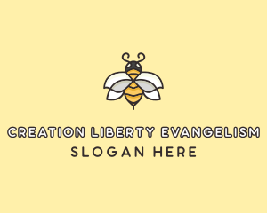 Yellow Honey Bee  logo design