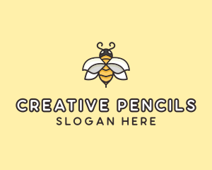 Yellow Honey Bee  logo design