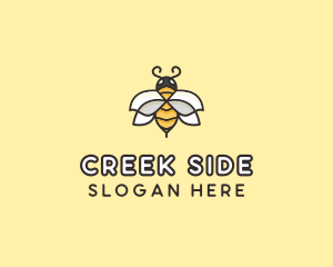 Yellow Honey Bee  logo design