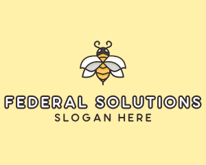 Yellow Honey Bee  logo design